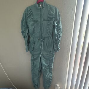 Fabletics Women’s Green Zip Front Long Sleeve Jumpsuit Coverall XXS